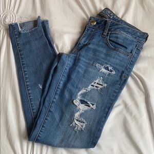 Dark denim jeans